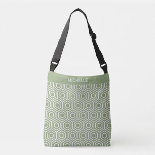 Sac Ajustable Motif géométrique Sage Green Hexagon Honeycomb