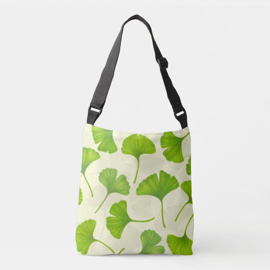 Sac Ajustable Motif Ginkgo sur blanc (Devant)