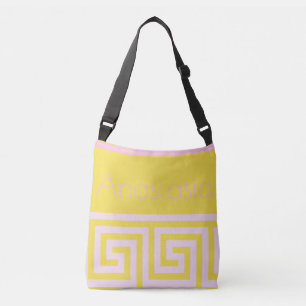 Sac Ajustable Motif grec rose sur les femmes jaunes