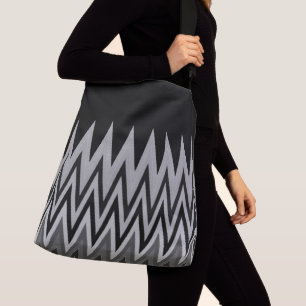 Sac Ajustable Motif gris argenté noir Chevron