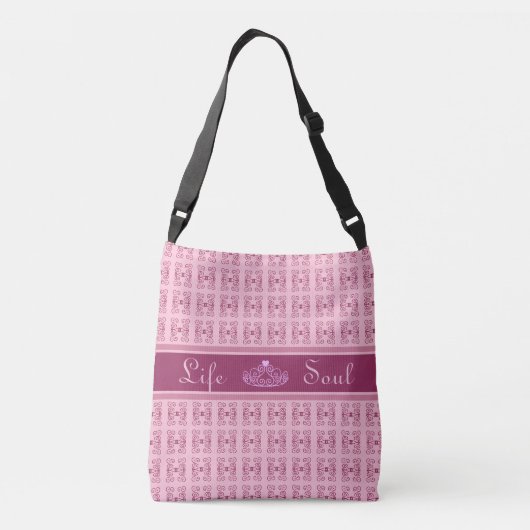 Sac Ajustable Motif hélicoïdal et Tiara éditable en or Rose (Dos)