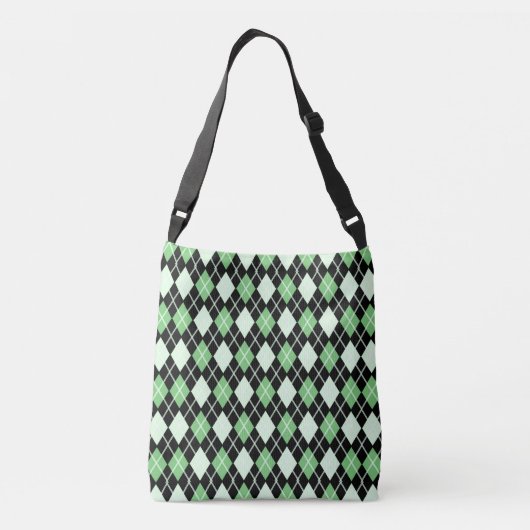 Sac Ajustable Motif Jacquard vert et noir (Dos)