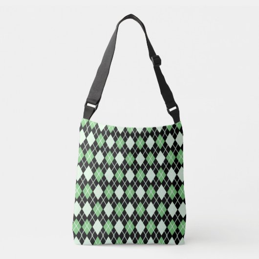 Sac Ajustable Motif Jacquard vert et noir (Devant)