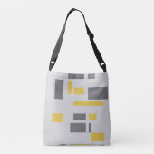 Sac Ajustable Motif moderne, simple, cool géométrique jaune gris (Dos)