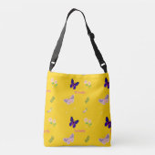 Sac Ajustable Motif papillon sur jaune (Dos)