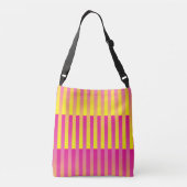 Sac Ajustable Motif rayé orange jaune rose (Dos)