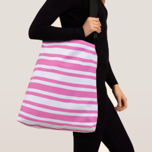 Sac Ajustable Motif rayé rose et blanc