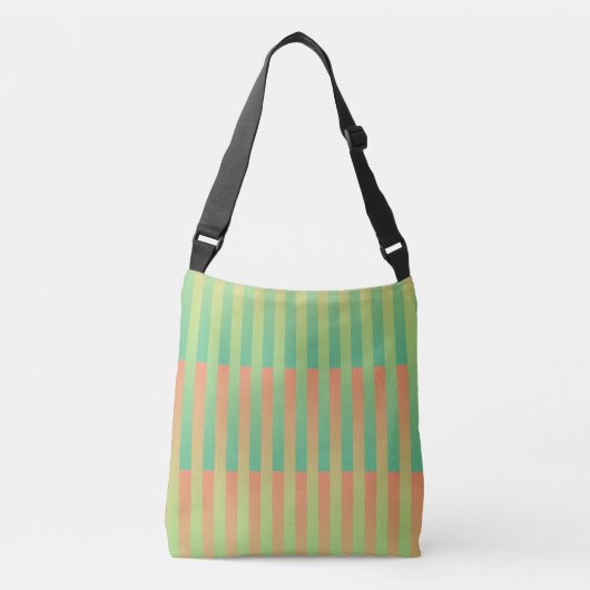 Sac Ajustable Motif rayé vert orange (Devant)