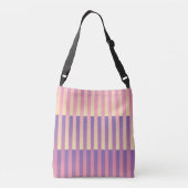 Sac Ajustable Motif rose violet jaune rayé (Dos)