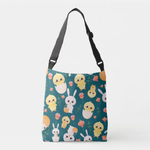 Sac Ajustable Motif sans couture de poussins et de lapins de Pâq