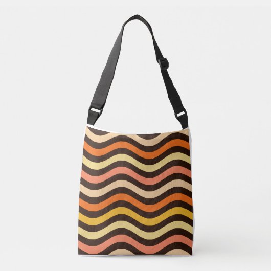 Sac Ajustable Motif sans couture de vagues rétro funky (Devant)