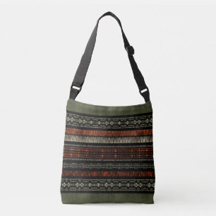 Sac Ajustable Motif tribal Green Linen