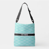 Sac Ajustable Motif vectoriel pivotant élégant sur turquoise (Devant)