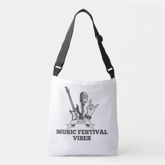 SAC AJUSTABLE MUSIC FESTIVAL VIBES (PERSONALIZED) BAG (Devant)