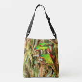 Sac Ajustable Nature tropicale Parrots Oiseaux verts (Dos)