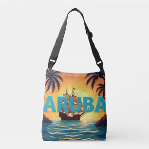 Sac Ajustable navire à voile d'Aruba au coucher du soleil