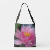Sac Ajustable Nénuphar rose personnalisé de fleur de Lotus (Dos)