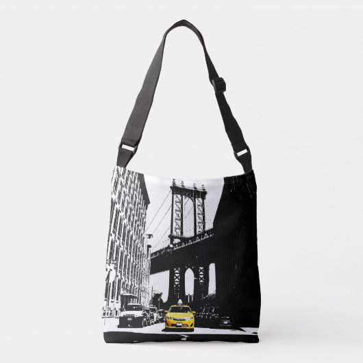 Sac Ajustable New York City Brooklyn Bridge Taxi jaune Ny Black (Devant)