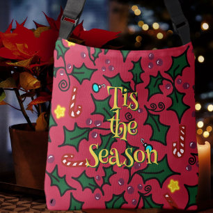 Sac Ajustable Noël C'est la Saison de Houx et d'Étoiles