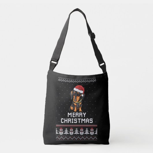 Sac Ajustable Noël Dachshund (Devant)