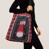 Sac Ajustable Noël Gnome Rouge et noir Buffalo plaqué (De près)