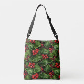 Sac Ajustable Noël Holly Feuilles Et Red Berries Motif (Dos)