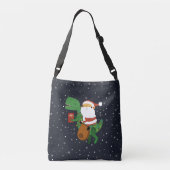 Sac Ajustable Noël Père Noël T-rex Dinosaur Sleigh (Dos)