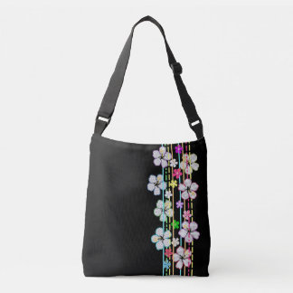 Sac Ajustable Noir aux fleurs