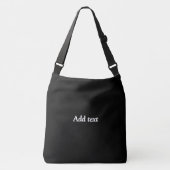 Sac Ajustable Noir avec texte blanc (Devant)