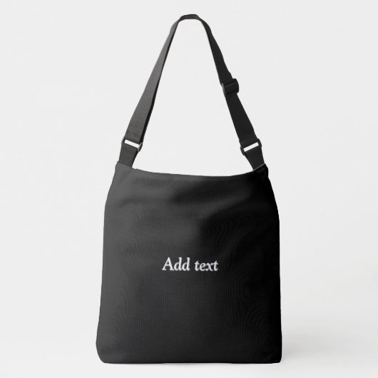 Sac Ajustable Noir avec texte blanc (Devant)