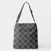 Sac Ajustable Noir Blanc Gris Diamant Géométrique (Dos)