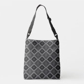 Sac Ajustable Noir Blanc Gris Diamant Géométrique  (Dos)