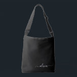 Sac Ajustable Noir Blanc Moderne Minimaliste Élégant Monogramme<br><div class="desc">Découvrez notre collection minimaliste moderne de monogrammes noirs et blancs : Faites preuve de simplicité et de sophistication grâce à nos designs minimalistes, conçus pour élever votre style sans effort. Réalisée avec un oeil attentif pour l'esthétique moderne, cette collection présente des motifs noirs et blancs épurés accentués par des monogrammes...</div>