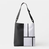 Sac Ajustable Noir Blanc Nom Mondrian Inspiré Couleur Bloc (Dos)