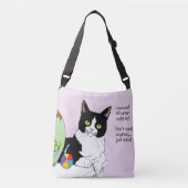 Sac Ajustable Noir Blanc Tuxedo Funny Chat (Devant)