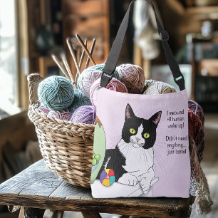 Sac Ajustable Noir Blanc Tuxedo Funny Chat