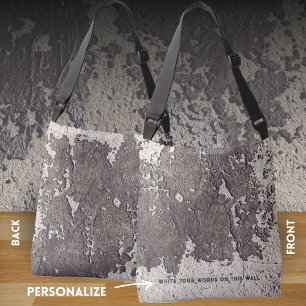 Sac Ajustable noir et blanc Abstrait (paroi fissurée)