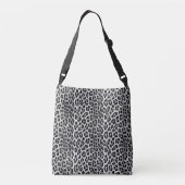 Sac Ajustable Noir et blanc monochrome, léopard motif (Dos)