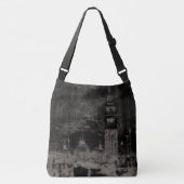 Sac Ajustable Noir et Taupe en survol Skyline Venise Italie (Devant)