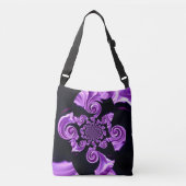 Sac Ajustable Noir lilas d'ornements (Devant)