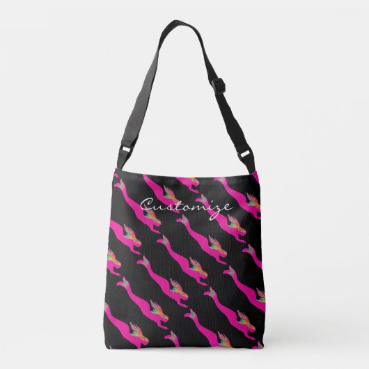 Sac Ajustable noir rose de sirènes de natation (Dos)