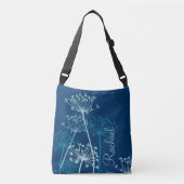 Sac Ajustable Nom de cervil de fleur turquoise graphique (Devant)