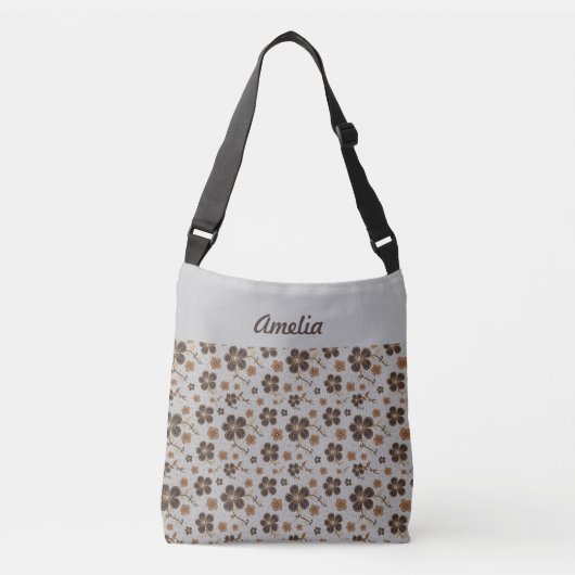 Sac Ajustable Nom de fleur naturelle gris clair (Devant)