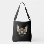 Sac Ajustable Nom de squelette gothique avec casque d'aviateur e (Devant)