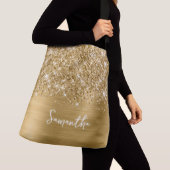 Sac Ajustable Nom du glamour doré Glittery (De près)