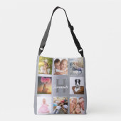 Sac Ajustable Nom monogramme du collage photo personnalisé argen (Dos)