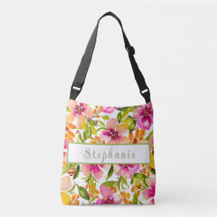 Sac Ajustable Nom personnalisé - Serena Watercolor Floral