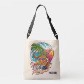 Sac Ajustable Nom personnalisé Surfing Pineapple (Dos)