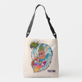 Sac Ajustable Nom personnalisé Surfing Pineapple (Dos)