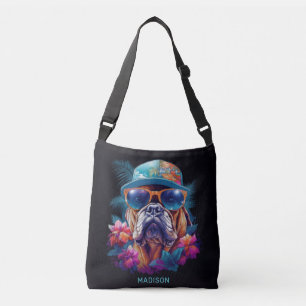 Sac Ajustable Nom personnalisé Tropical Vacances Chien